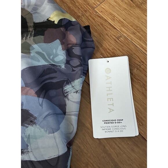 Athleta Conscious Crop Printed D-DD 3X NWT $64 Vivid Stroke Purple Barre‎ Yoga - Picture 5 of 8
